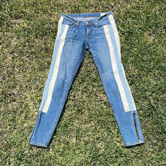 rag & bone Denim - [rag & bone] “Relay” Striped Panel Jeans - Size 27
